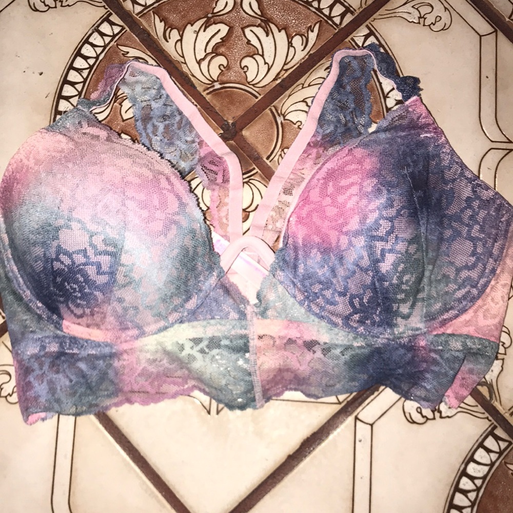 Pink lace bralette